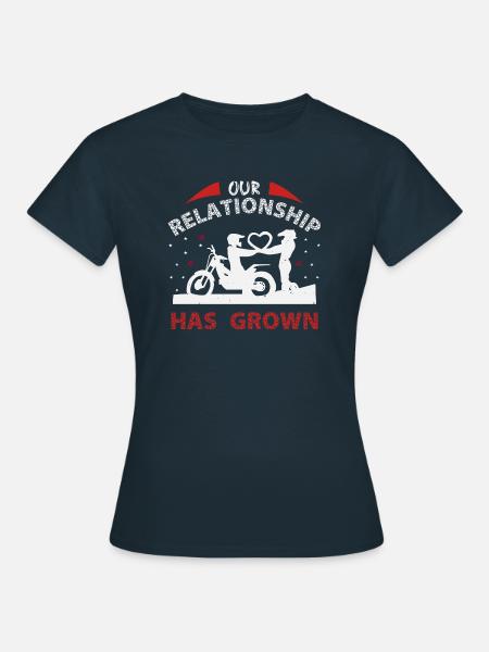 UNSERE BEZIEHUNG IST GEWACHSEN - Frauen T-Shirt - Navy