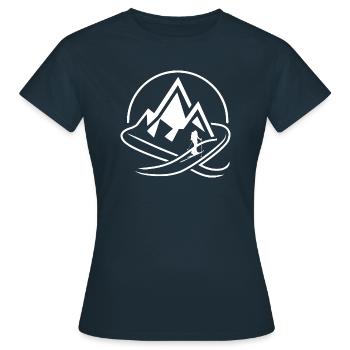 Ski - T-shirt Femme - marine - Devant - AI Model Female 172 dark (172cm)