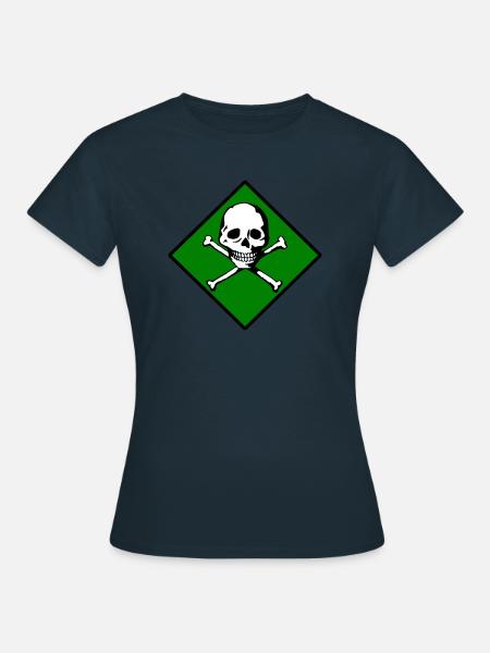 Schädel und Knochen - Frauen T-Shirt - Navy