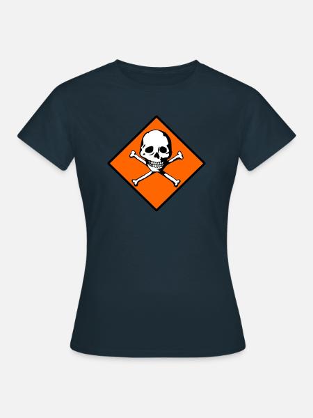 Schädel und Knochen - Frauen T-Shirt - Navy