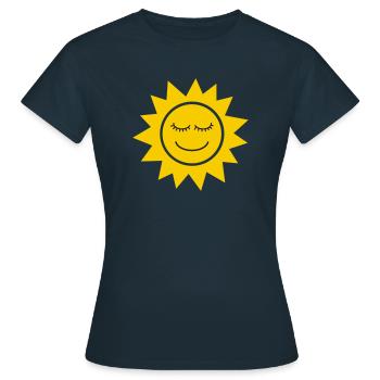 Soleil Souriant - T-shirt Femme - marine - Devant - AI Model Female 172 dark (172cm)