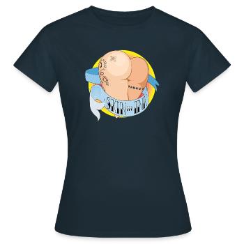 Haut & Tinte - Frauen T-Shirt - Navy - Vorne - AI Model Female 172 dark (172cm)
