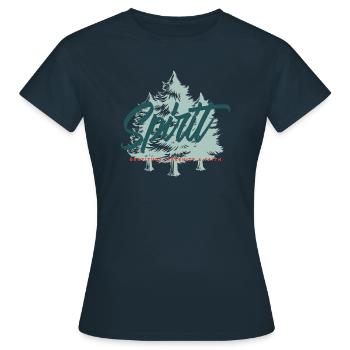 Spirit - Frauen T-Shirt - Navy - Vorne - AI Model Female 172 dark (172cm)