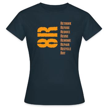 Recycling - Women's T-Shirt - navy - Front - AI Model Female 172 dark (172cm)