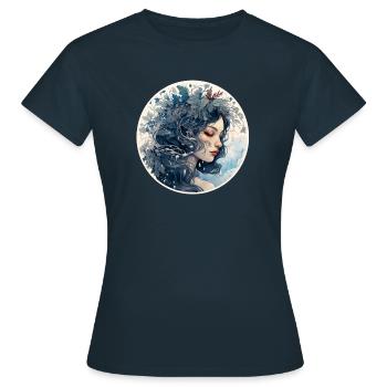 Mère Hulda interprète les contes de fées d’une manière moderne - T-shirt Femme - marine - Devant - AI Model Female 172 dark (172cm)