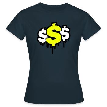 dollar symbol - Frauen T-Shirt - Navy - Vorne - AI Model Female 172 dark (172cm)