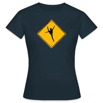 Vorsicht Ballett - Frauen T-Shirt - Navy - Vorne - AI Model Female 172 dark (172cm)