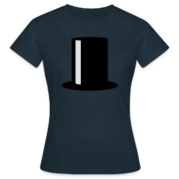 Top Hat - Frauen T-Shirt - Navy - Vorne - AI Model Female 172 dark (172cm)