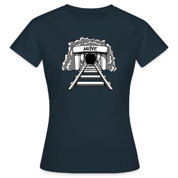 Mining mine entrance - Women's T-Shirt - navy - Front - AI Model Female 172 dark (172cm)
