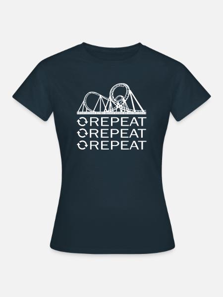 Rollercoaster Achterbahn - Frauen T-Shirt - Navy