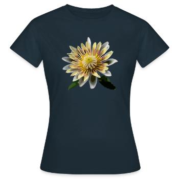 La fleur de nénuphar - T-shirt Femme - marine - Devant - AI Model Female 172 dark (172cm)