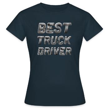 TruckDriver & Truck Driver & Truck - T-shirt Femme - marine - Devant - AI Model Female 172 dark (172cm)