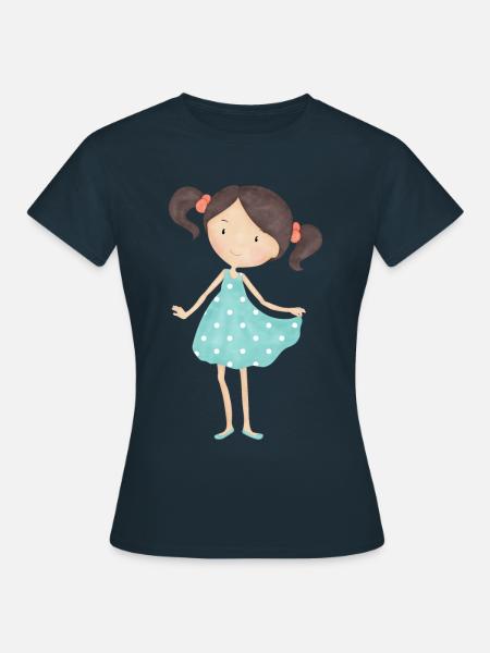 Mädchen - Frauen T-Shirt - Navy