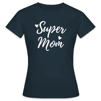 Super maman - T-shirt Femme - marine - Devant - AI Model Female 172 dark (172cm)