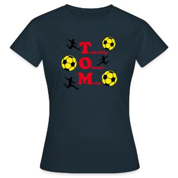 Tom - Frauen T-Shirt - Navy - Vorne - AI Model Female 172 dark (172cm)