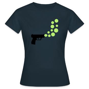 bubble gun - T-shirt Femme - marine - Devant - AI Model Female 172 dark (172cm)
