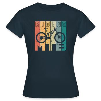 VTT - T-shirt Femme - marine - Devant - AI Model Female 172 dark (172cm)