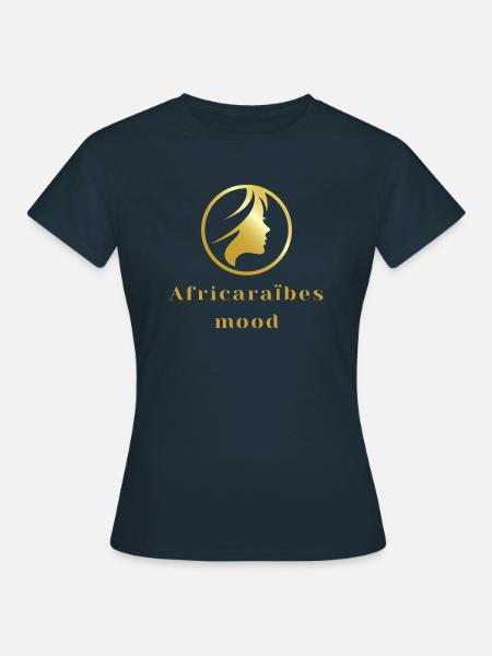 AFRICARAIBES MOOD - T-shirt Femme - marine