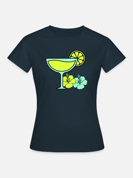 cocktail hibiskus - Frauen T-Shirt - Navy