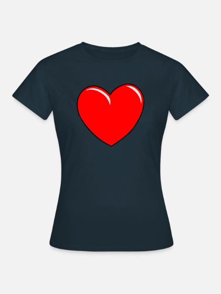 Cartoon coeur - T-shirt Femme - marine