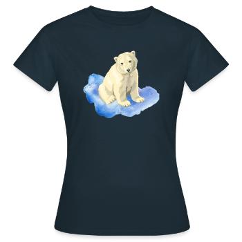 polar bear - Women's T-Shirt - navy - Front - AI Model Female 172 dark (172cm)