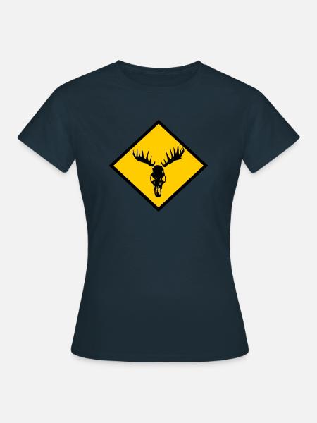 Elch-Schädel - Frauen T-Shirt - Navy
