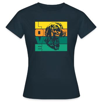Labrador - Frauen T-Shirt - Navy - Vorne - AI Model Female 172 dark (172cm)