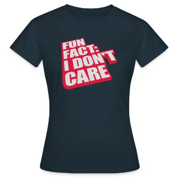 Je me fiche des faits - T-shirt Femme - marine - Devant - AI Model Female 172 dark (172cm)