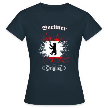 Berliner Original - Frauen T-Shirt - Navy - Vorne - AI Model Female 172 dark (172cm)