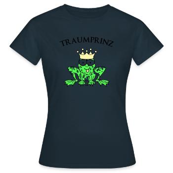 Prince Charmant Grenouille Roi - T-shirt Femme - marine - Devant - AI Model Female 172 dark (172cm)