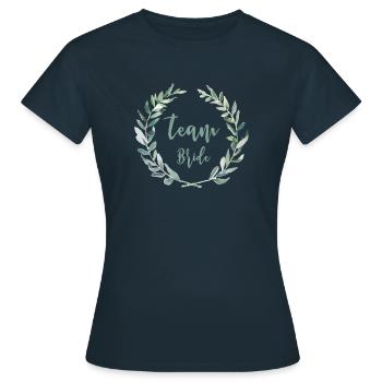 jeune mariée d'équipe - T-shirt Femme - marine - Devant - AI Model Female 172 dark (172cm)