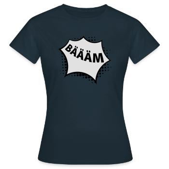 Bäääm b / w - T-shirt Femme - marine - Devant - AI Model Female 172 dark (172cm)