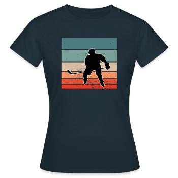Hockey hockey de - T-shirt Femme - marine - Devant - AI Model Female 172 dark (172cm)
