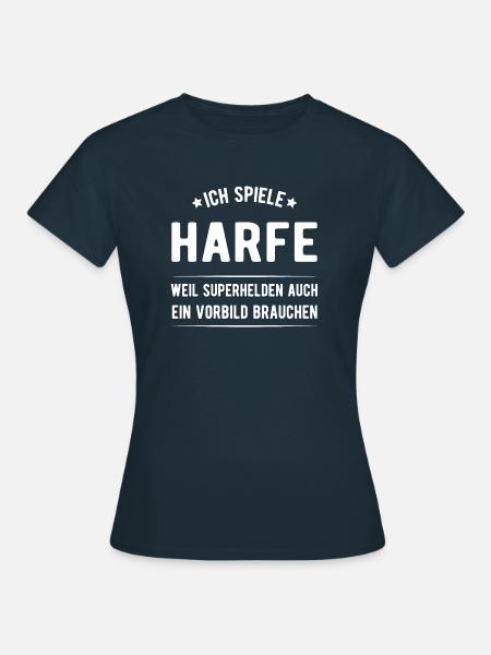 Harfe - Frauen T-Shirt - Navy