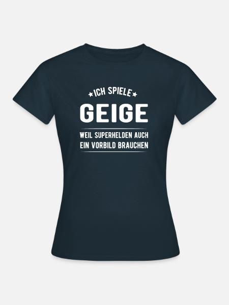 Geige - Frauen T-Shirt - Navy