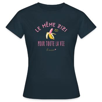 Future Mariée Humour Zizi - T-shirt Femme - marine - Devant - AI Model Female 172 dark (172cm)