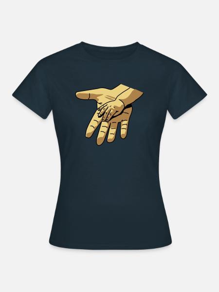 hand_in_hand - Frauen T-Shirt - Navy