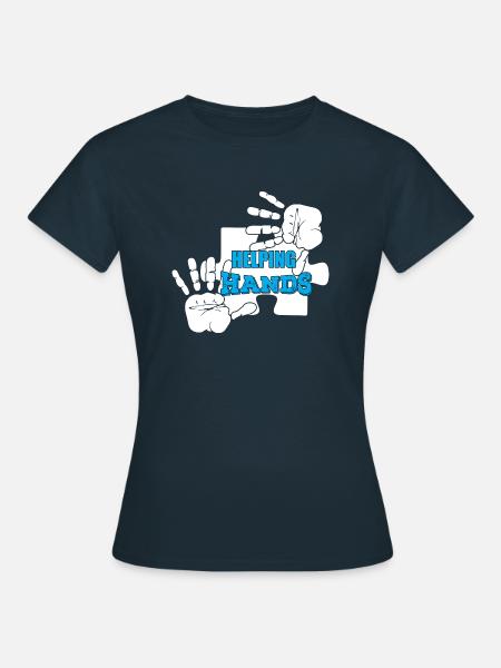 Helfende Hände - Frauen T-Shirt - Navy