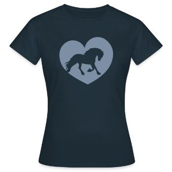 Ein Herz für Friesen! - Frauen T-Shirt - Navy - Vorne - AI Model Female 172 dark (172cm)