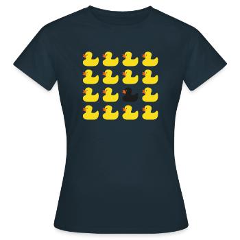 Canard en plastique - T-shirt Femme - marine - Devant - AI Model Female 172 dark (172cm)