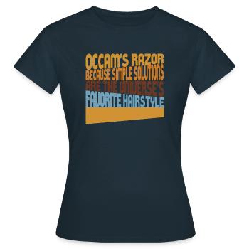 Occams Razor - Women's T-Shirt - navy - Front - AI Model Female 172 dark (172cm)