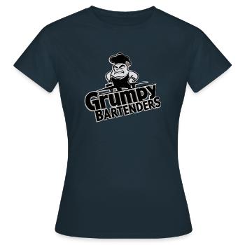 GRUMPY BARTENDERS - Women's T-Shirt - navy - Front - AI Model Female 172 dark (172cm)