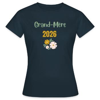 Grand Mère - T-shirt Femme - marine - Devant - AI Model Female 172 dark (172cm)