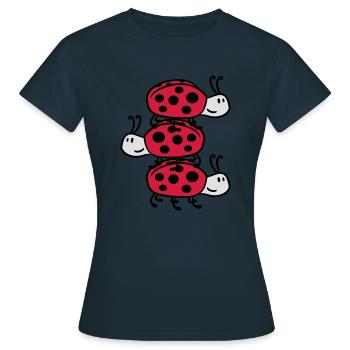 Tour de la coccinelle - T-shirt Femme - marine - Devant - AI Model Female 172 dark (172cm)