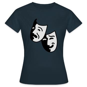 théâtre - T-shirt Femme - marine - Devant - AI Model Female 172 dark (172cm)