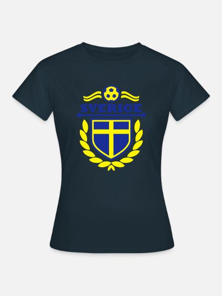 Schweden (Sverige) Wappen - Frauen T-Shirt - Navy