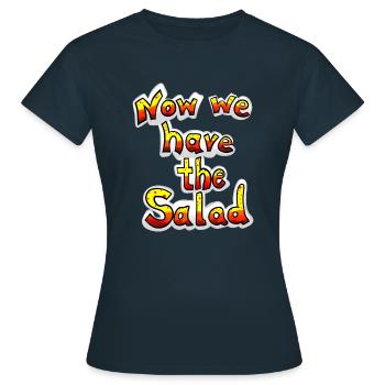 Now we have the Salad - Frauen T-Shirt - Navy - Vorne - AI Model Female 172 dark (172cm)