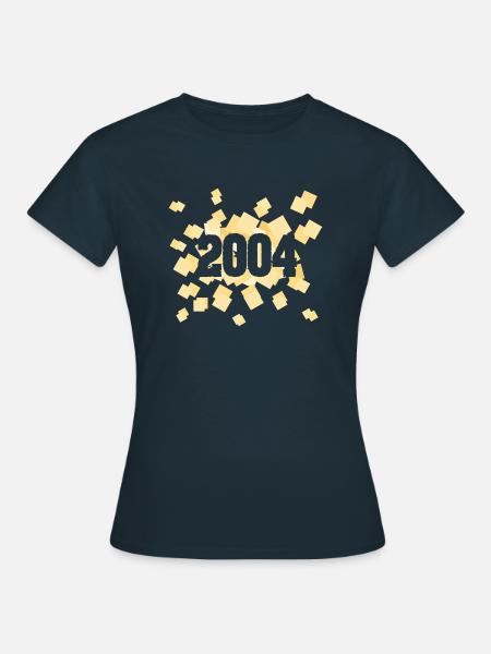 Geboren 2004 - Frauen T-Shirt - Navy