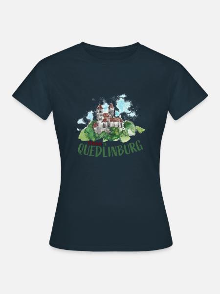 Verliebt in Quedlinburg - Frauen T-Shirt - Navy