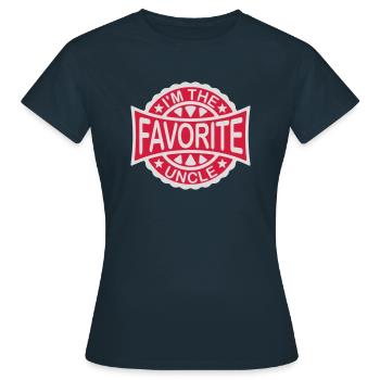 im the favorite uncle - Frauen T-Shirt - Navy - Vorne - AI Model Female 172 dark (172cm)
